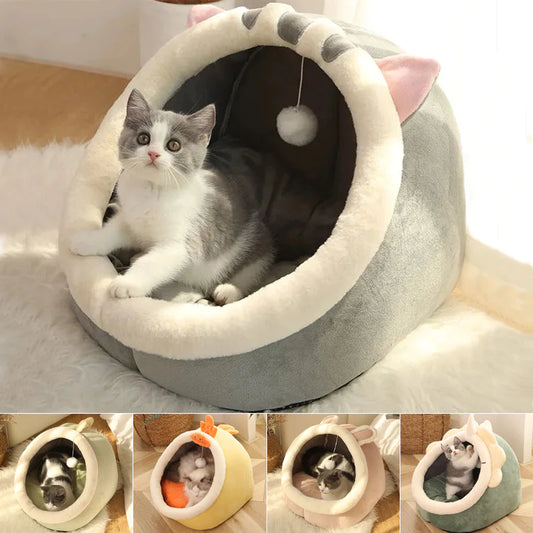 Premium Cozy Cat Bed and Pet Lounger - Soft Washable Cushion for Cats and Small Dogs