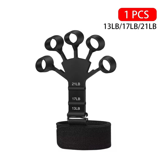 Hand Grip Strengthener and Guitar Finger Trainer - 6 Levels of Resistance for Enhanced Grip and Exercise